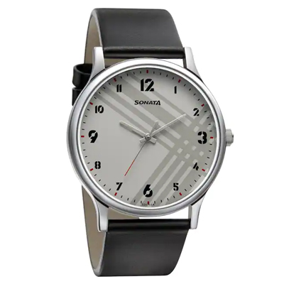 "Sonata Gents Watch 77105SL01 - Click here to View more details about this Product